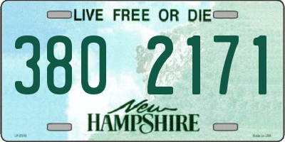 NH license plate 3802171