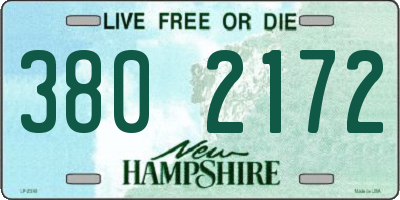NH license plate 3802172