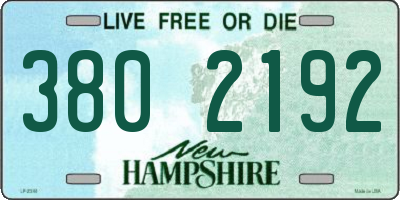 NH license plate 3802192