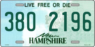 NH license plate 3802196