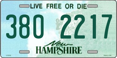 NH license plate 3802217