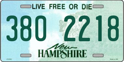 NH license plate 3802218
