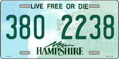 NH license plate 3802238