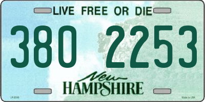 NH license plate 3802253