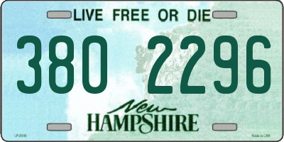 NH license plate 3802296