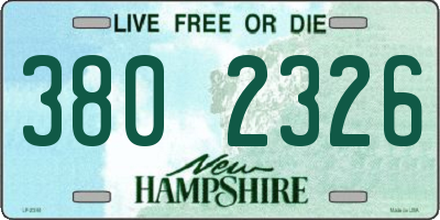 NH license plate 3802326