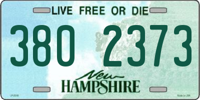 NH license plate 3802373