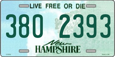 NH license plate 3802393
