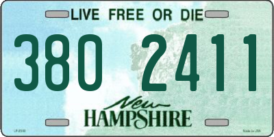 NH license plate 3802411