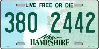 NH license plate 3802442