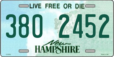 NH license plate 3802452