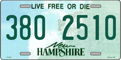 NH license plate 3802510