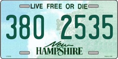 NH license plate 3802535