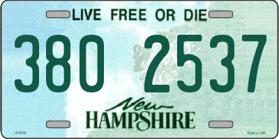 NH license plate 3802537