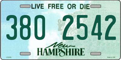 NH license plate 3802542