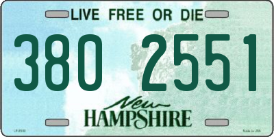 NH license plate 3802551