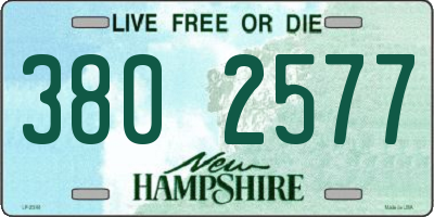 NH license plate 3802577