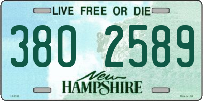 NH license plate 3802589
