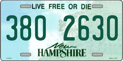 NH license plate 3802630