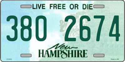 NH license plate 3802674