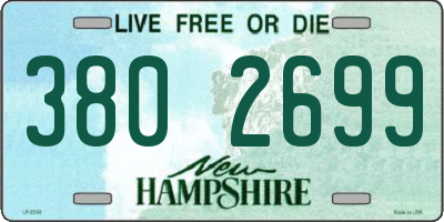 NH license plate 3802699