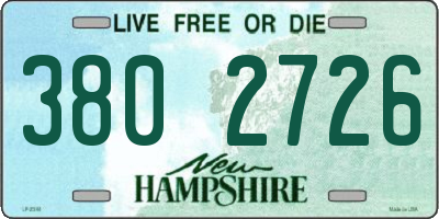 NH license plate 3802726