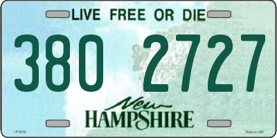 NH license plate 3802727