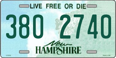 NH license plate 3802740