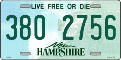 NH license plate 3802756