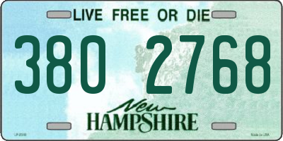 NH license plate 3802768