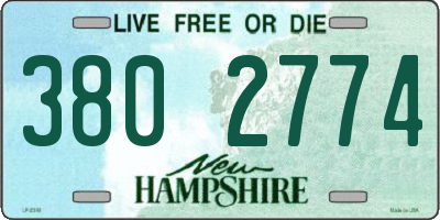 NH license plate 3802774