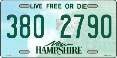 NH license plate 3802790