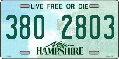 NH license plate 3802803