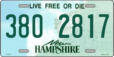 NH license plate 3802817