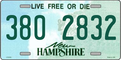 NH license plate 3802832