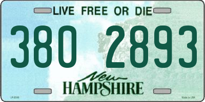 NH license plate 3802893