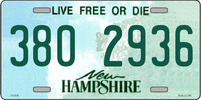 NH license plate 3802936