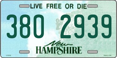 NH license plate 3802939