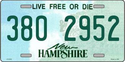 NH license plate 3802952