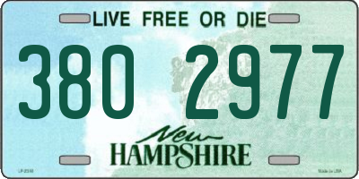 NH license plate 3802977
