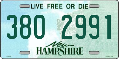 NH license plate 3802991