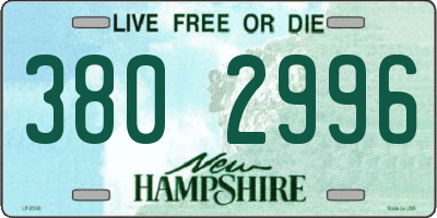 NH license plate 3802996