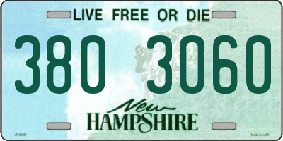 NH license plate 3803060
