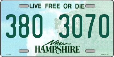 NH license plate 3803070