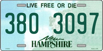 NH license plate 3803097