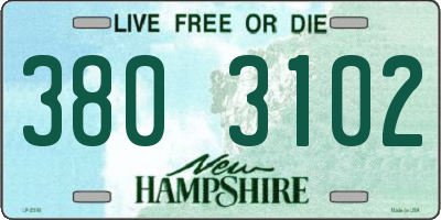 NH license plate 3803102