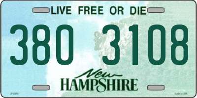 NH license plate 3803108