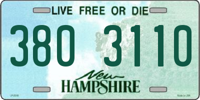 NH license plate 3803110