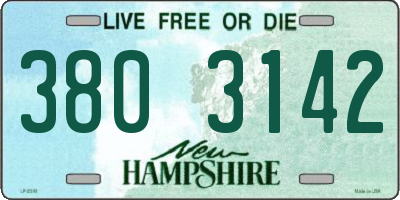 NH license plate 3803142