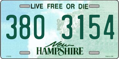 NH license plate 3803154